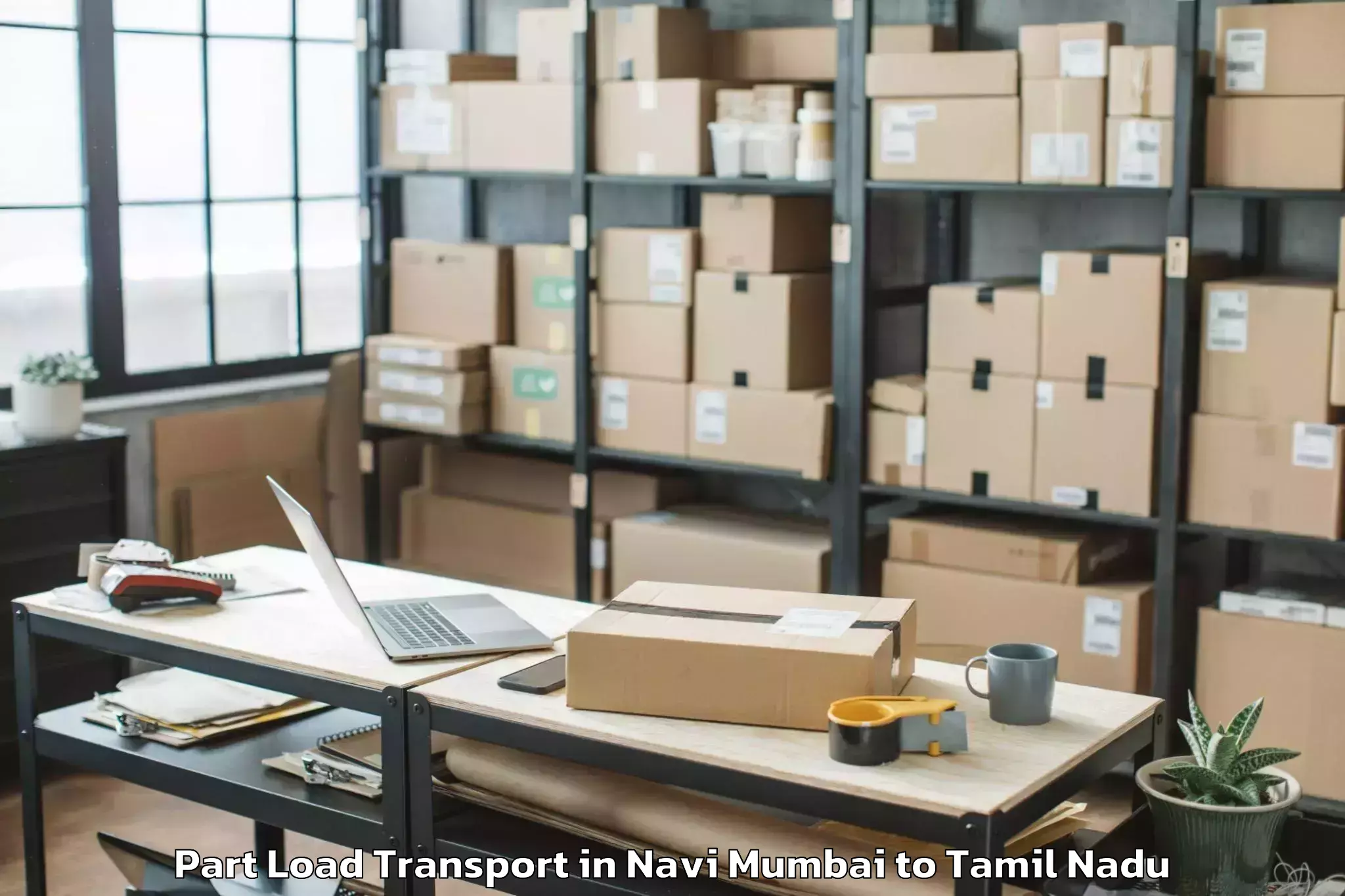 Top Navi Mumbai to Tattayyangarpettai Part Load Transport Available